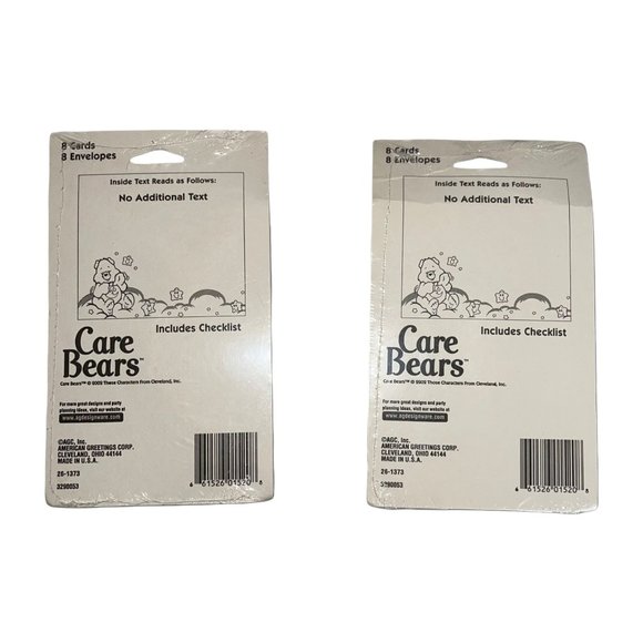 NIP American Greetings Care Bears Bedtime Bear Vintage 2002 Thank You Notes 16 - Picture 2 of 2